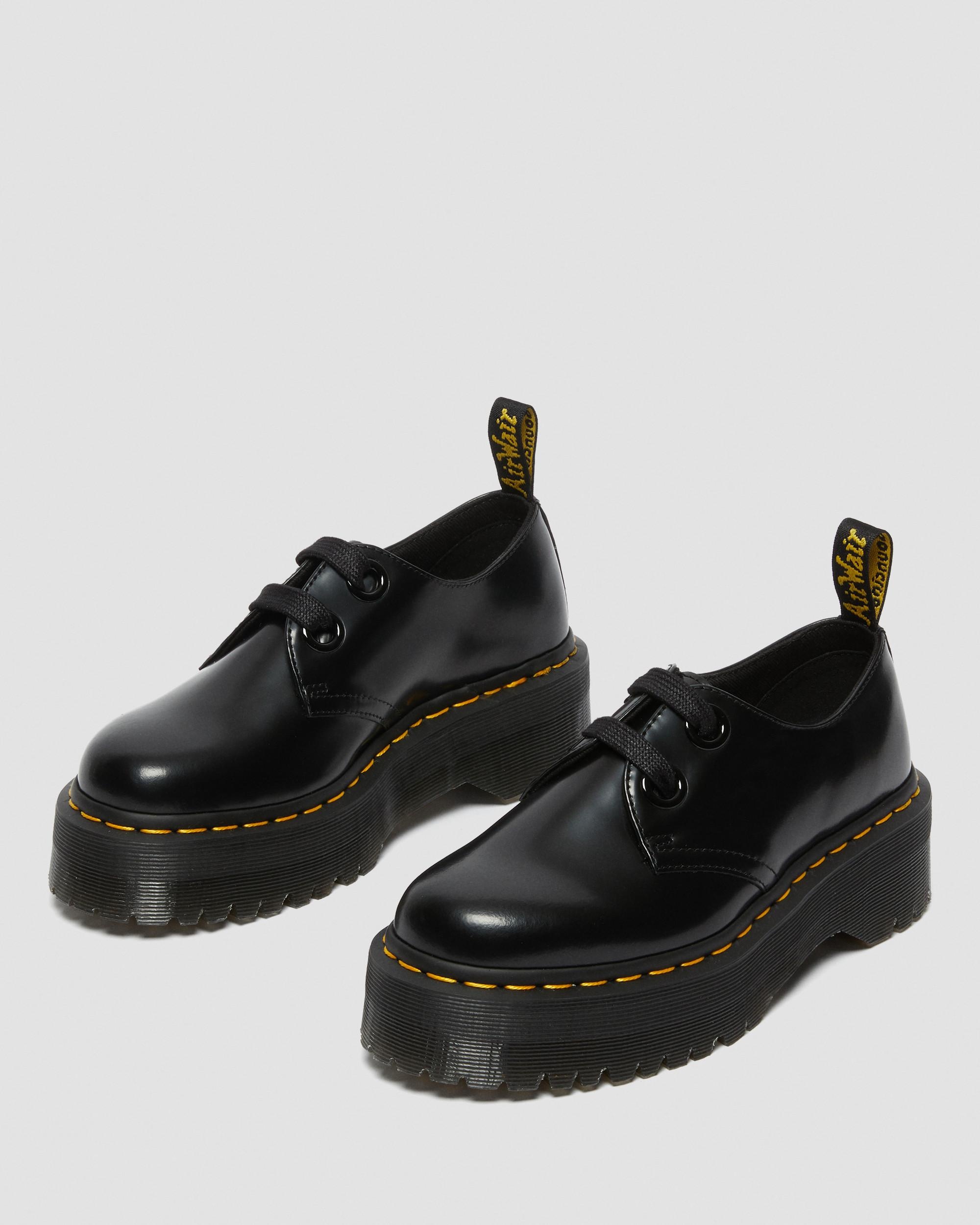 Holly Women's Leather Platform Shoes - 7