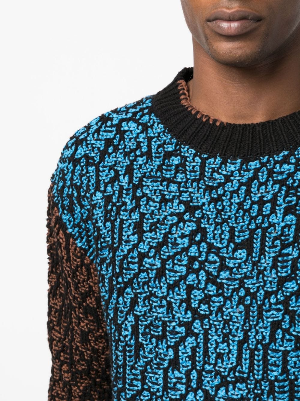 トップス Anderssonbell DELLA INTARSIA CREW SW Andersson Bell intarsia-knit crew-neck sweatshirt | REVERSIBLE