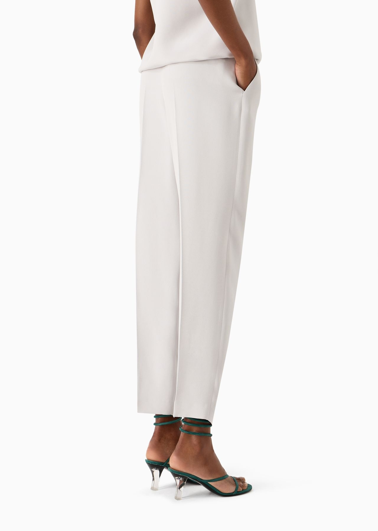 Two-dart trousers in silk and linen - 3
