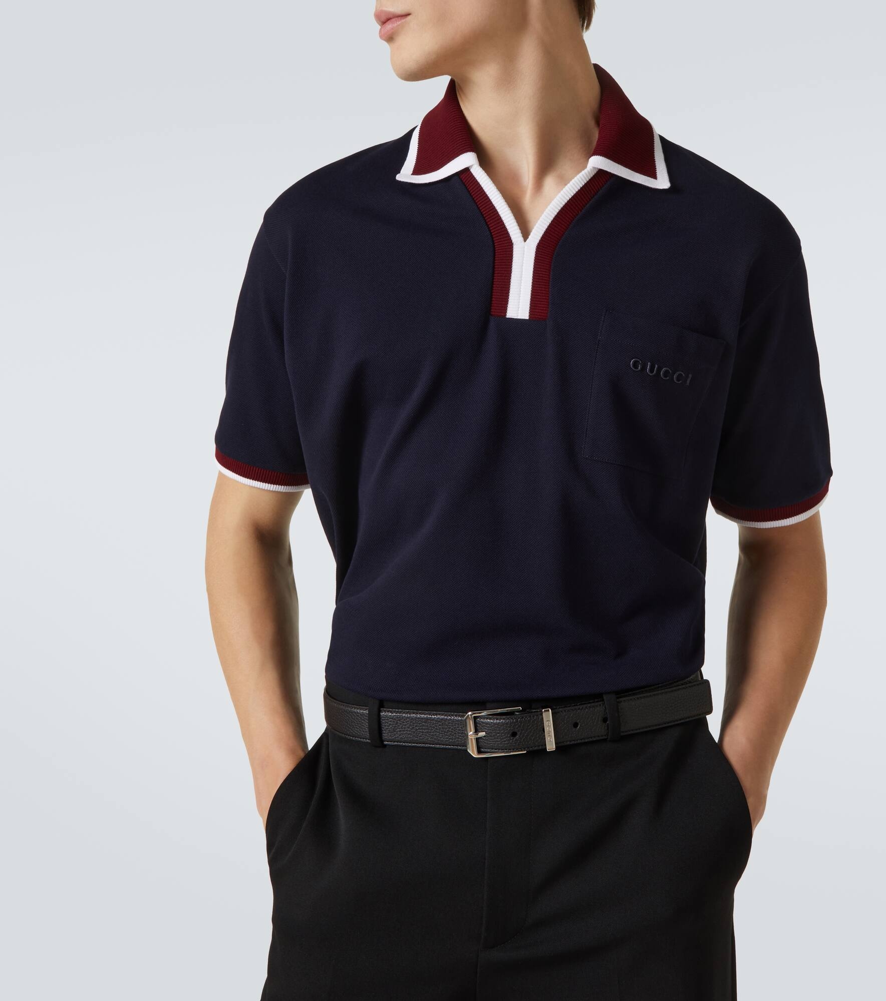 Cotton piqué polo shirt - 5