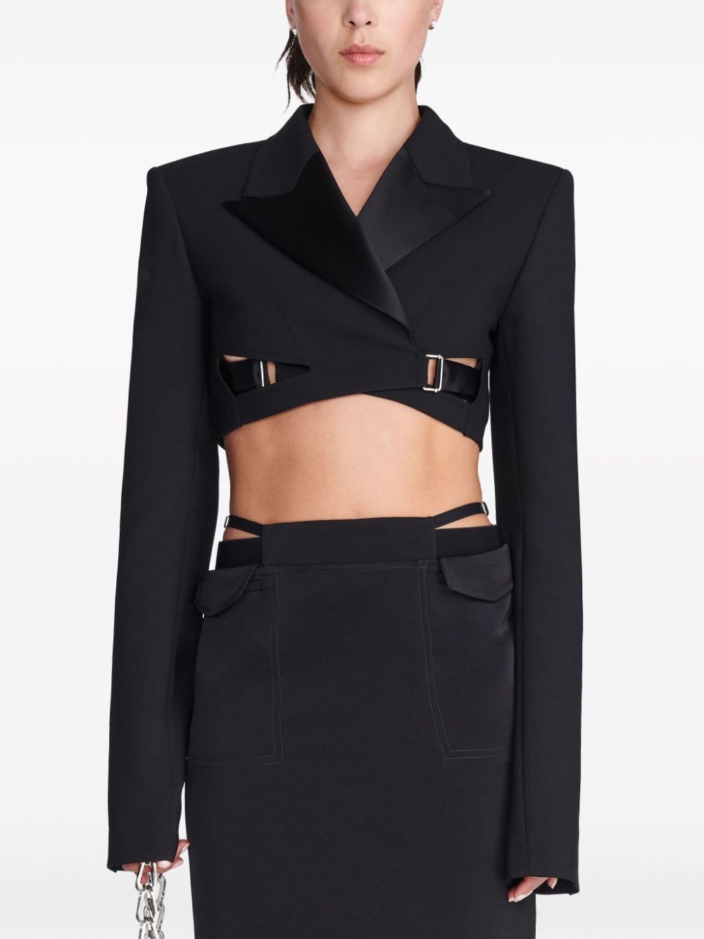 interlock tuxedo cropped blazer - 3