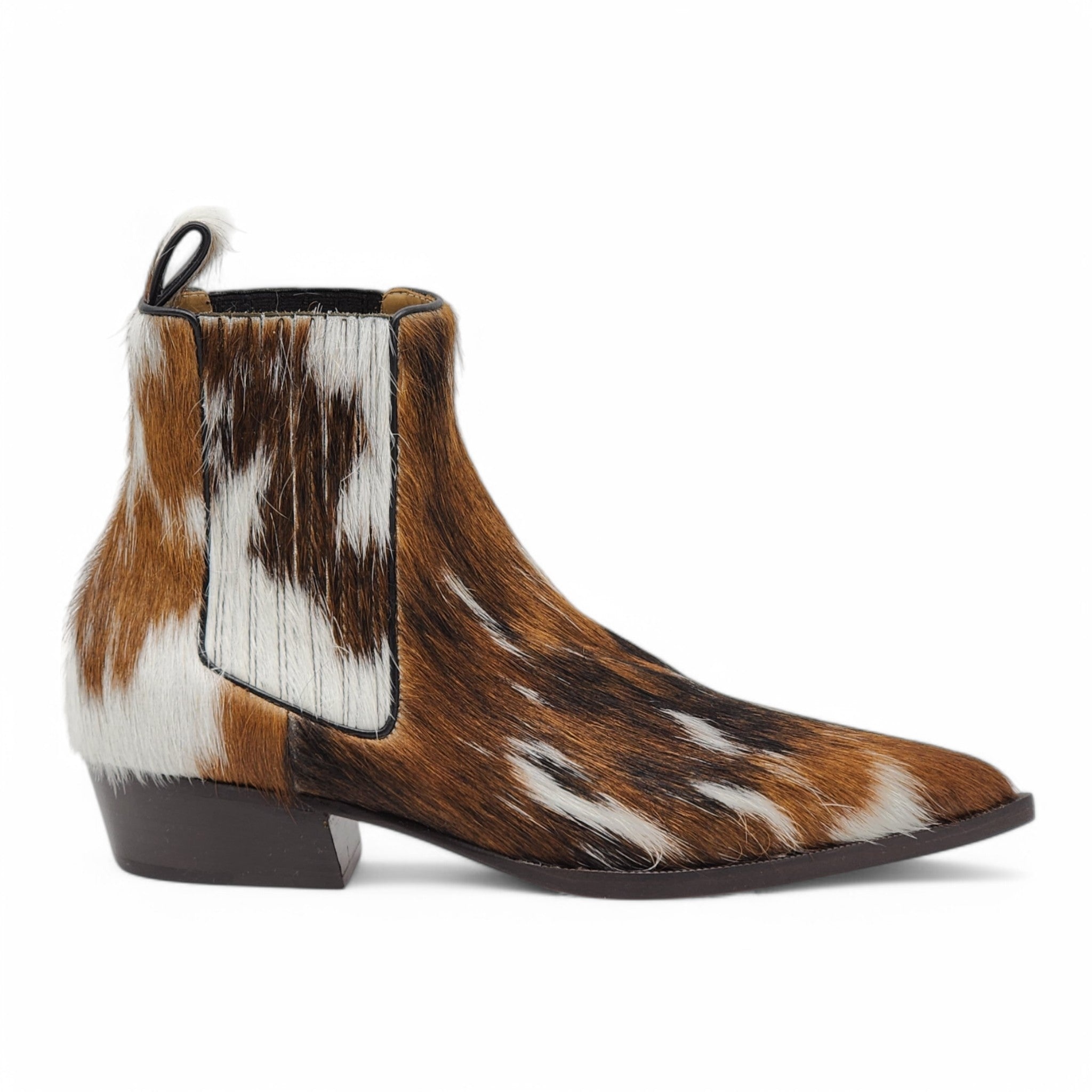 Christian Louboutin Cheliviss Low Boots - Hair-on Calf 'Meuh' - Brown and White - 39 - 2