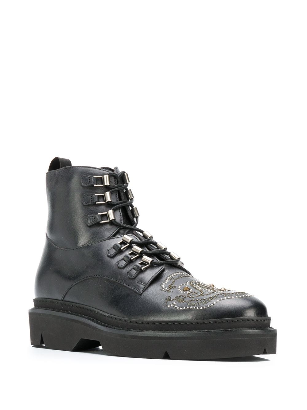 studded combat boots - 2