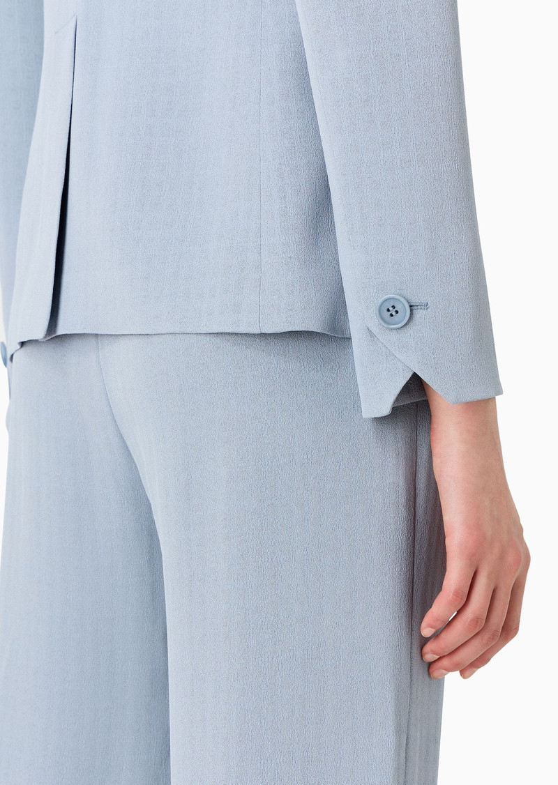 Icon frisottino single-breasted jacket with jacquard micro-check motif 6