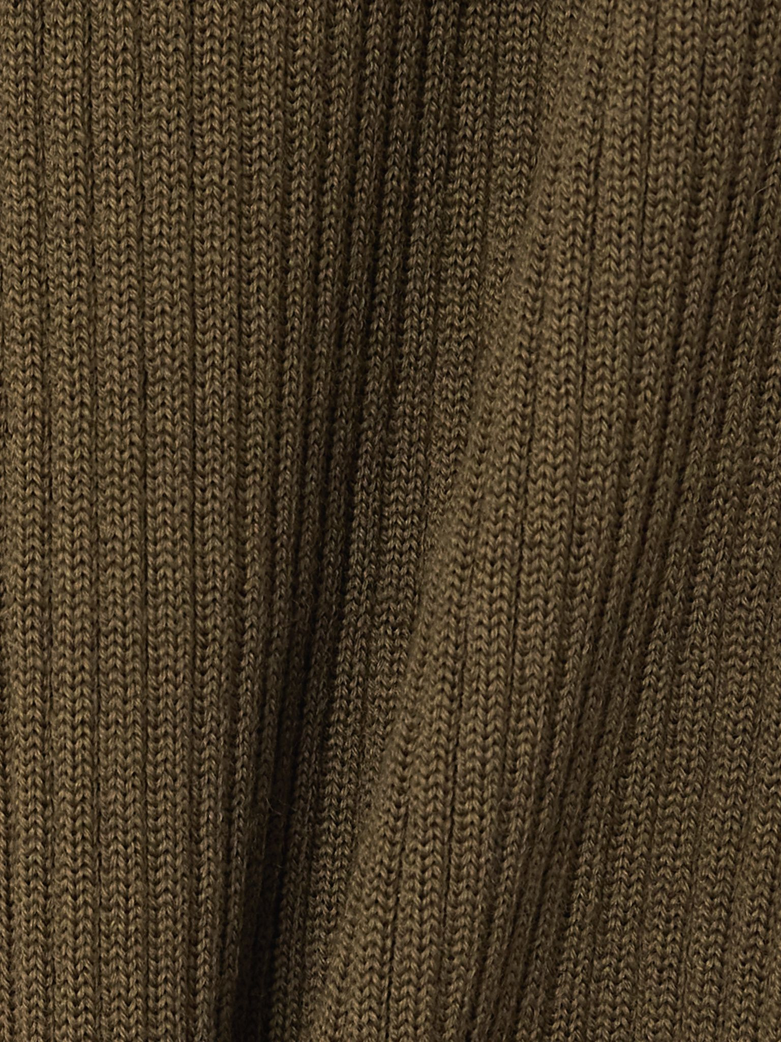 Strapless ribbed wool top Brown - 4