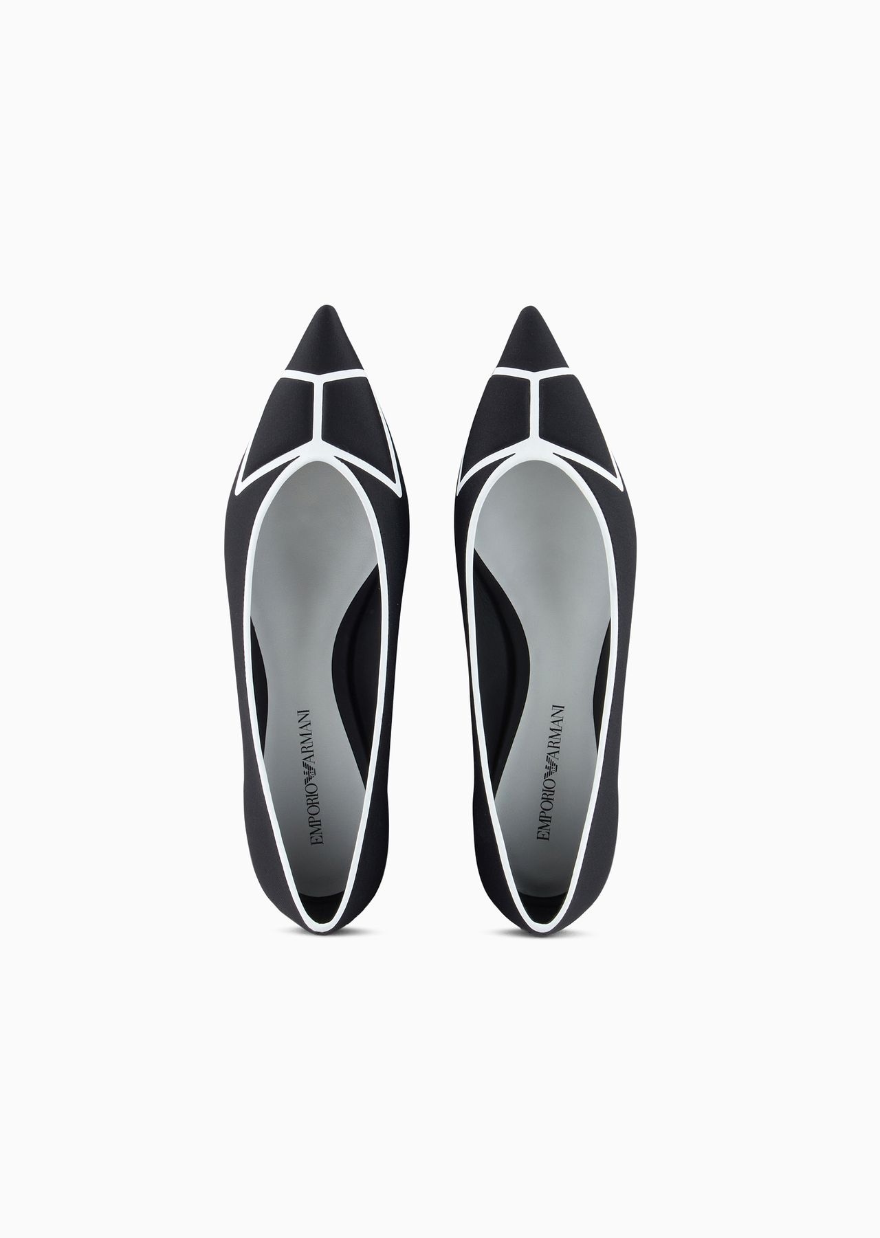 Pointed-toe ballerinas with a trompe l'oeil bow - 3
