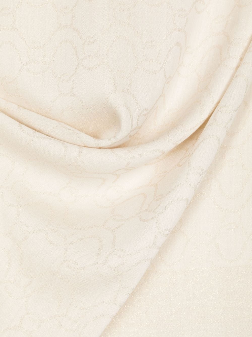 jacquard-logo lurex scarf - 3