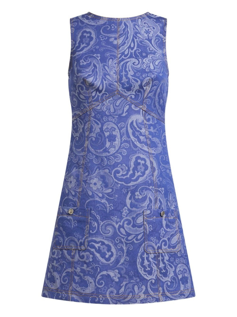 patterned-jacquard dress 1