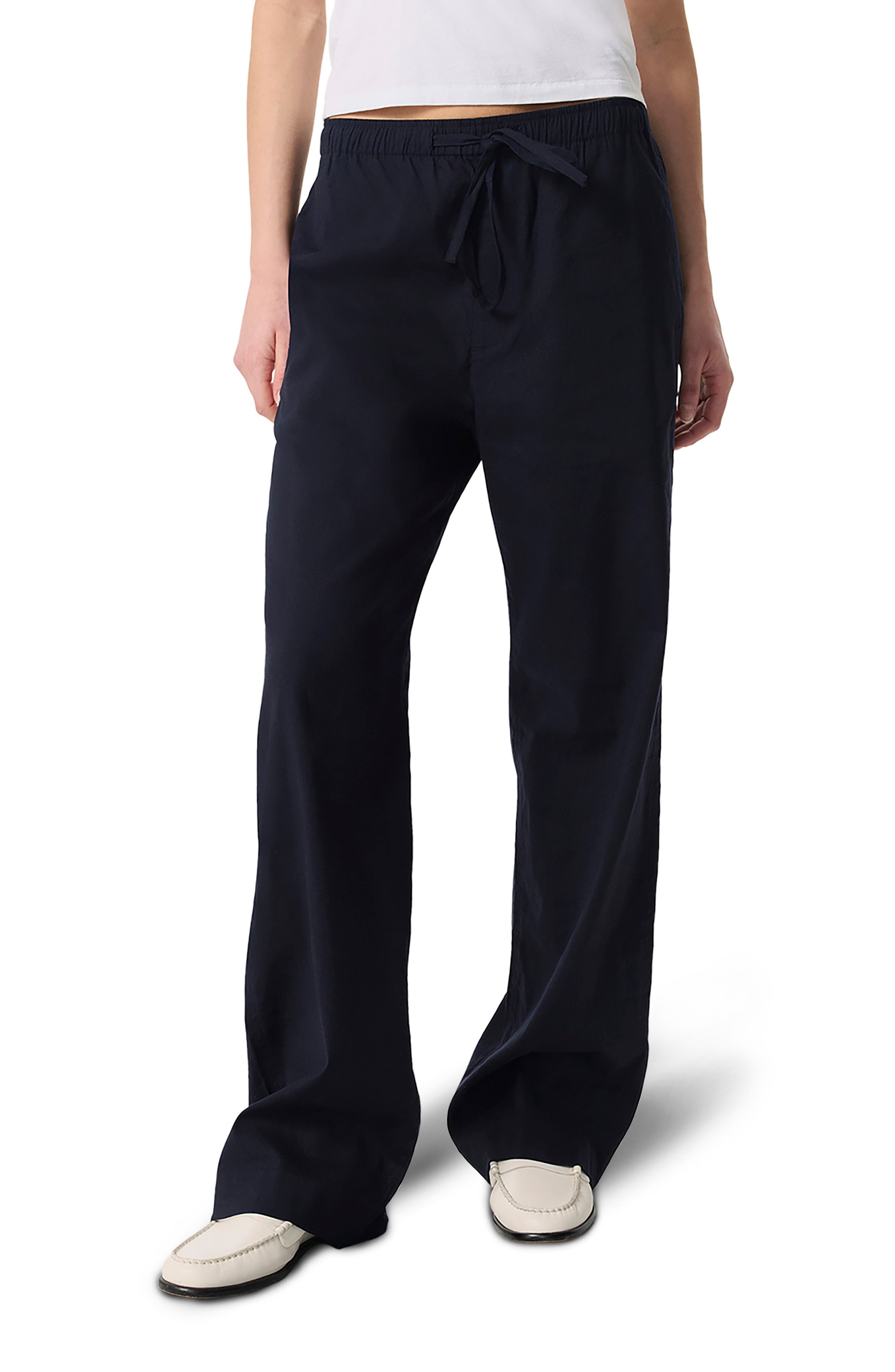 rag & bone Logan Drawstring Linen Blend Pants in Salute at Nordstrom - 1
