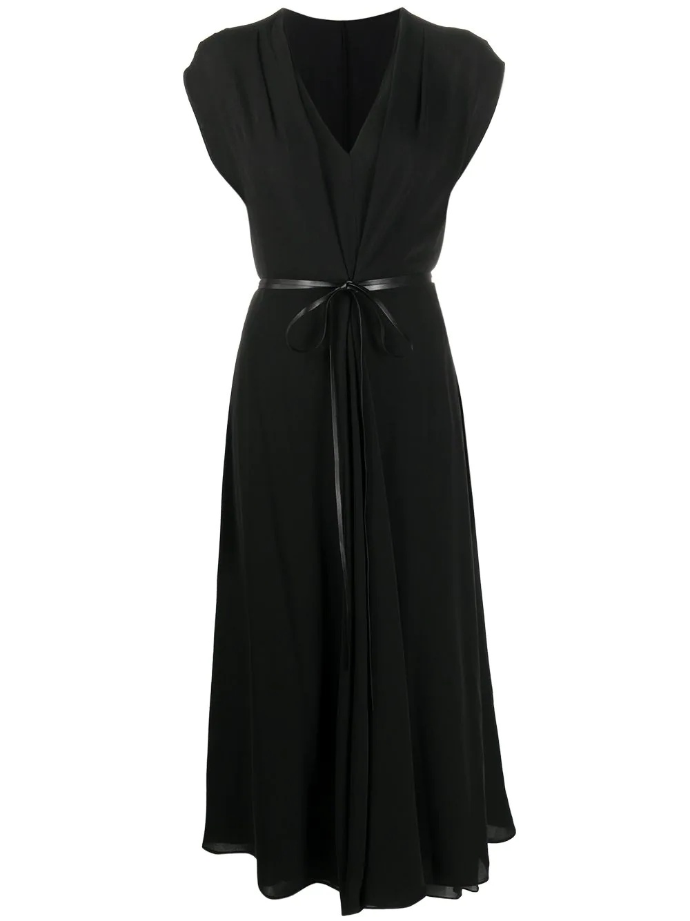 belted mid-length dress - 1