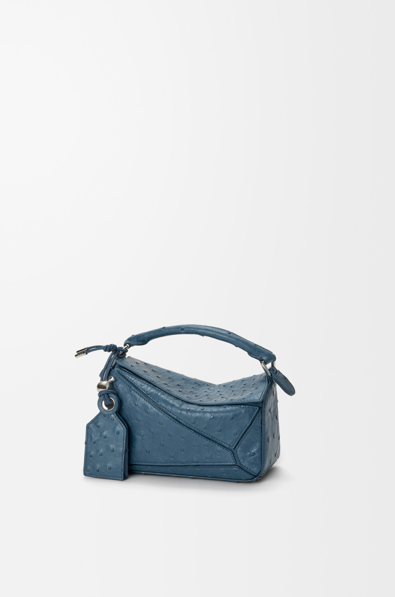 Mini Featherlight Puzzle bag in ostrich 1