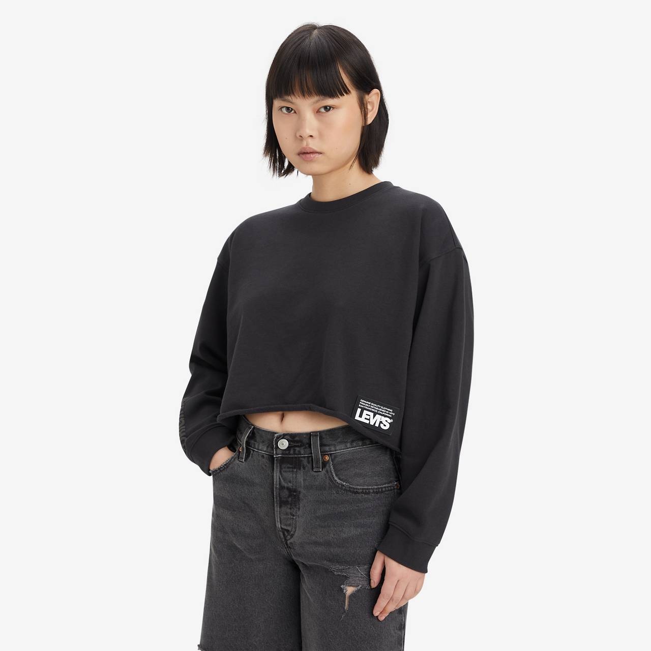 GRAPHIC CARLA RAW CUT CREWNECK SWEATSHIRT - 2