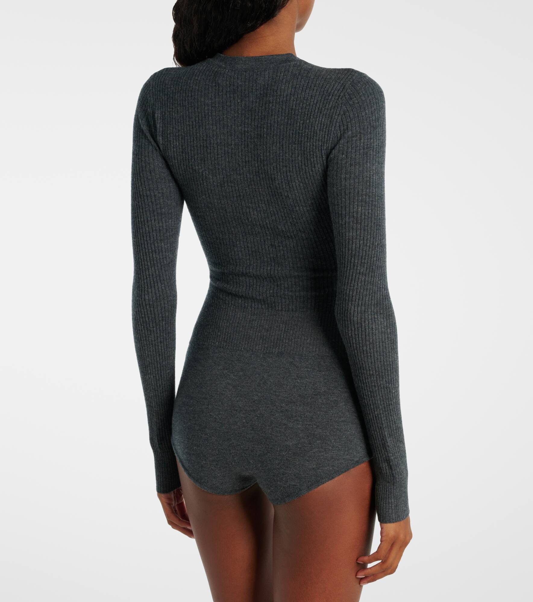 Ribbed-knit wool bodysuit - 4