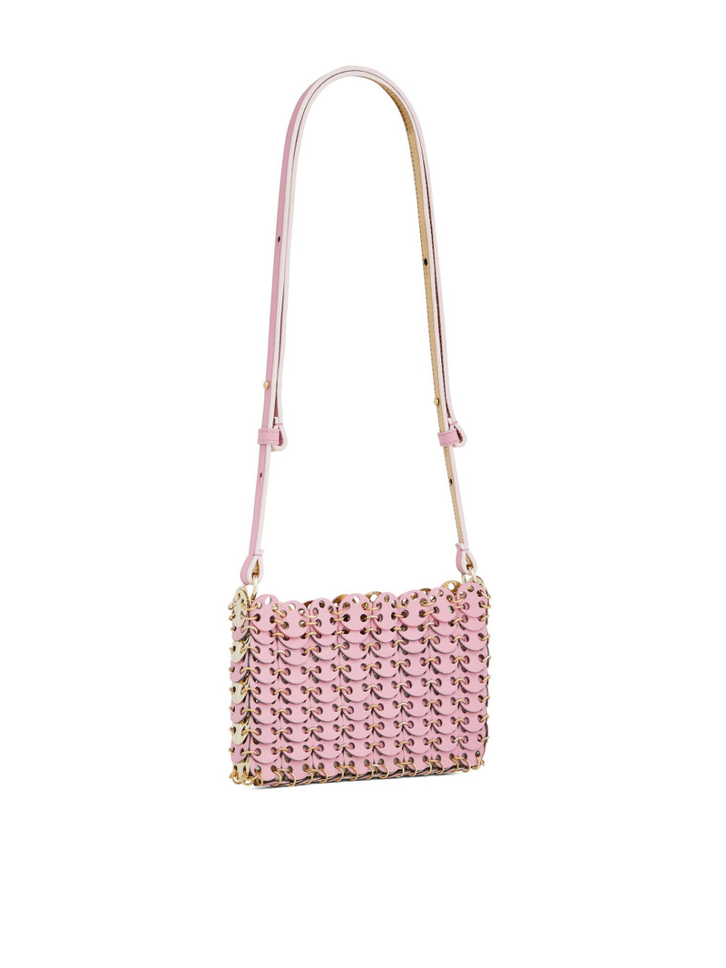 rabanne PINK/GOLD 1969 MINI FLIP BAG IN LEATHER outlook