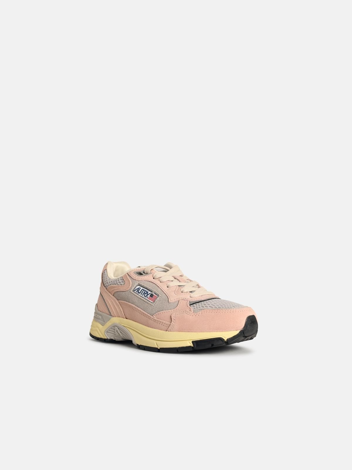 'HYPERWAY LOW' 'POWDER' MESH AND SUEDE SNEAKERS AND SILVER - 2