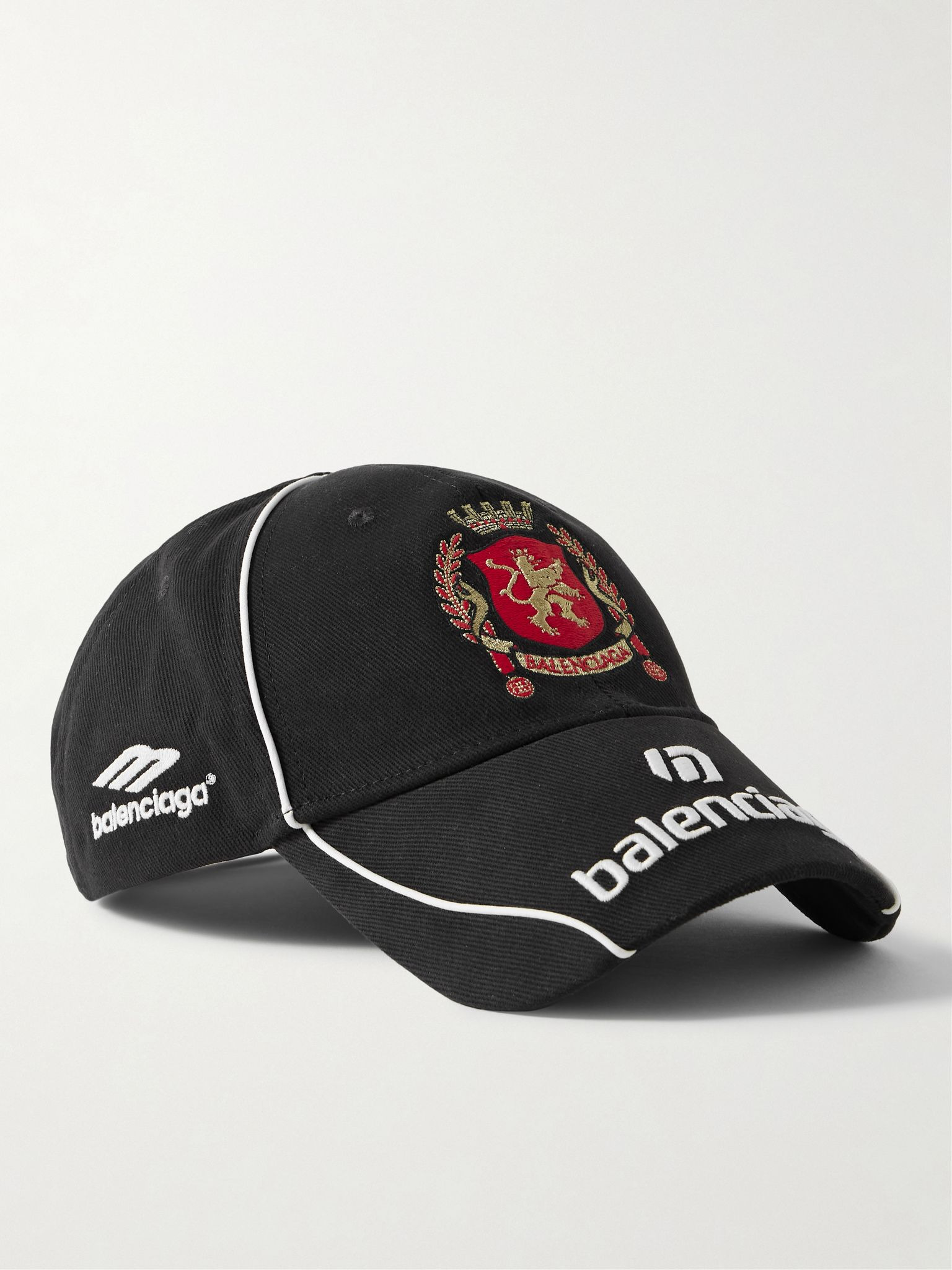 Logo-Embroidered Cotton-Twill Baseball Cap Black - 1