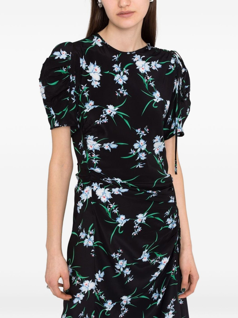 floral-print draped dress 1