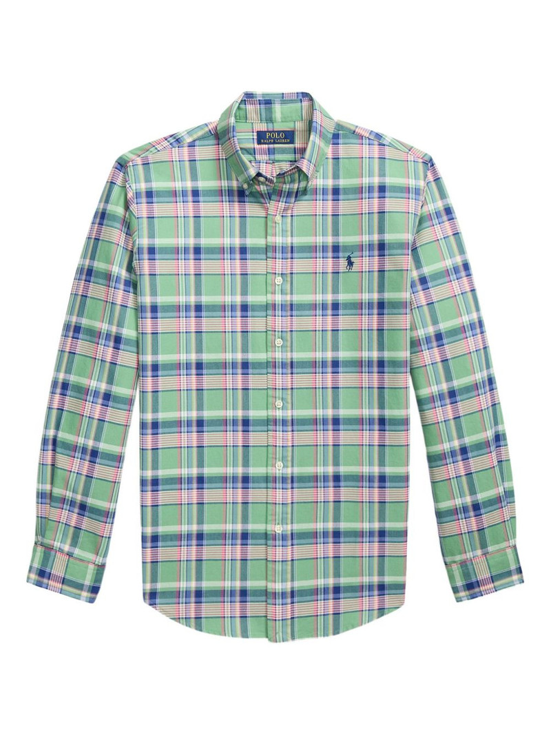 plaid-pattern cotton shirt 1