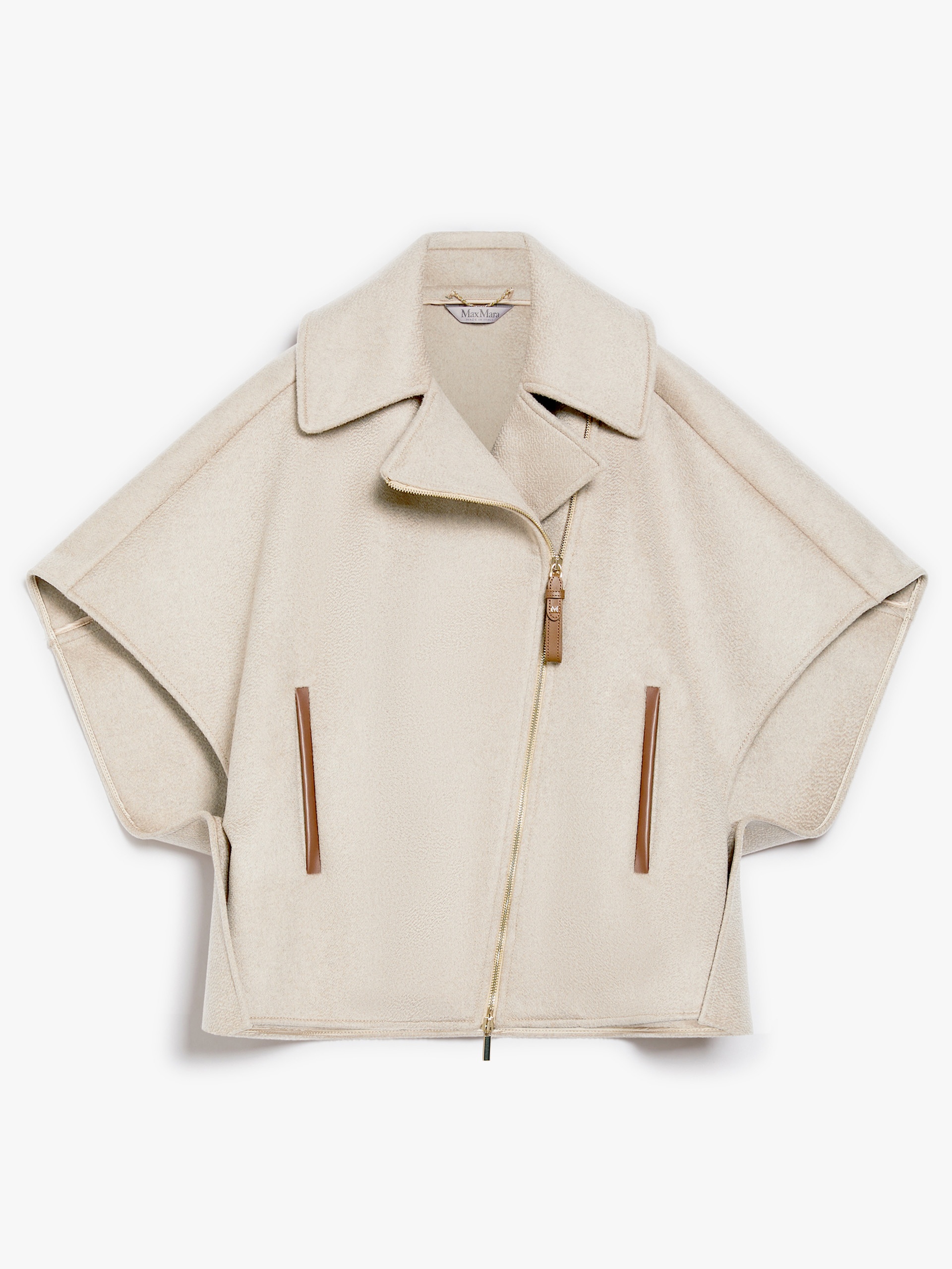 SEGNALE Cashmere biker jacket cape - 1