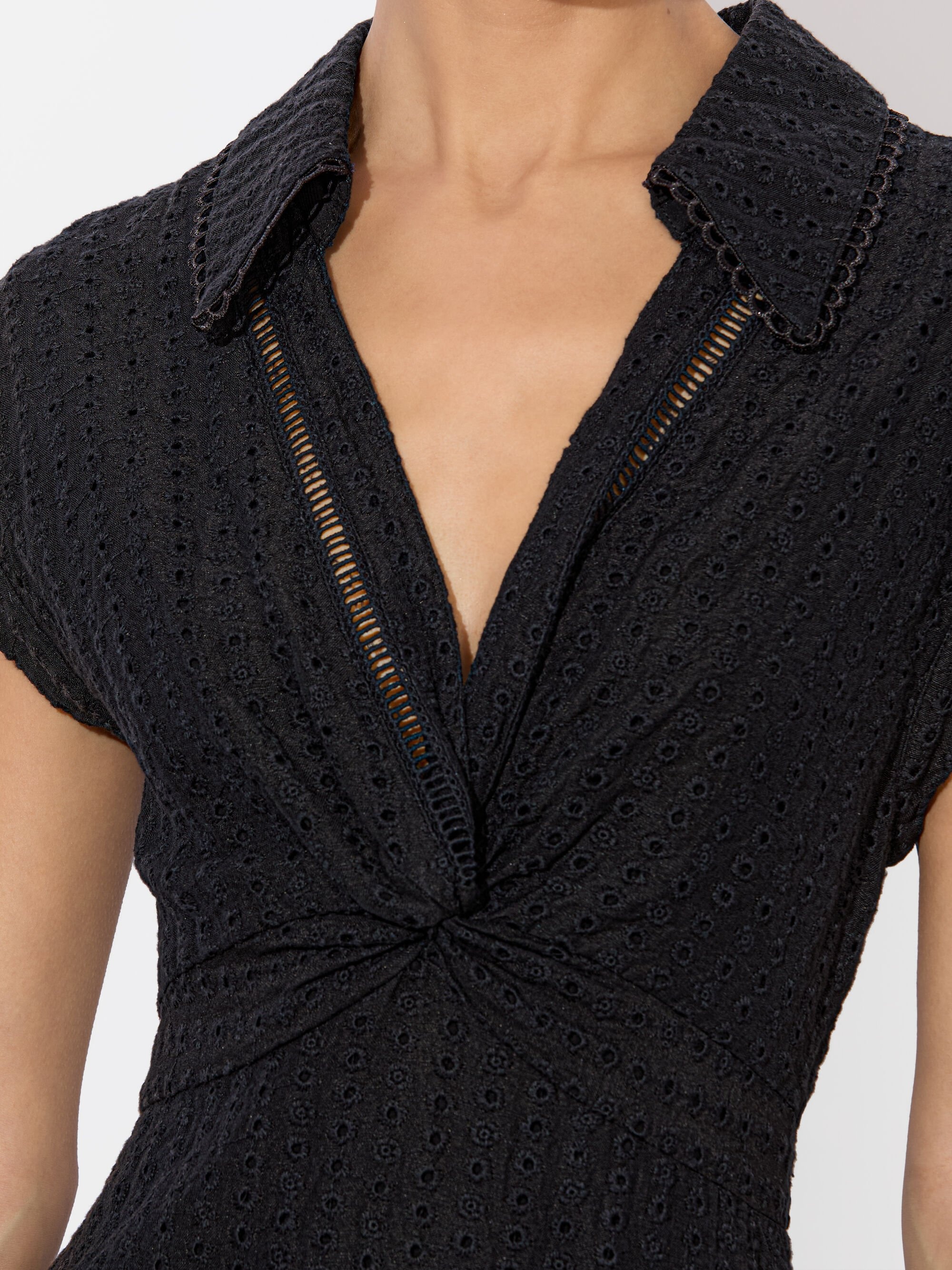 MILA EYELET MINI DRESS - 3