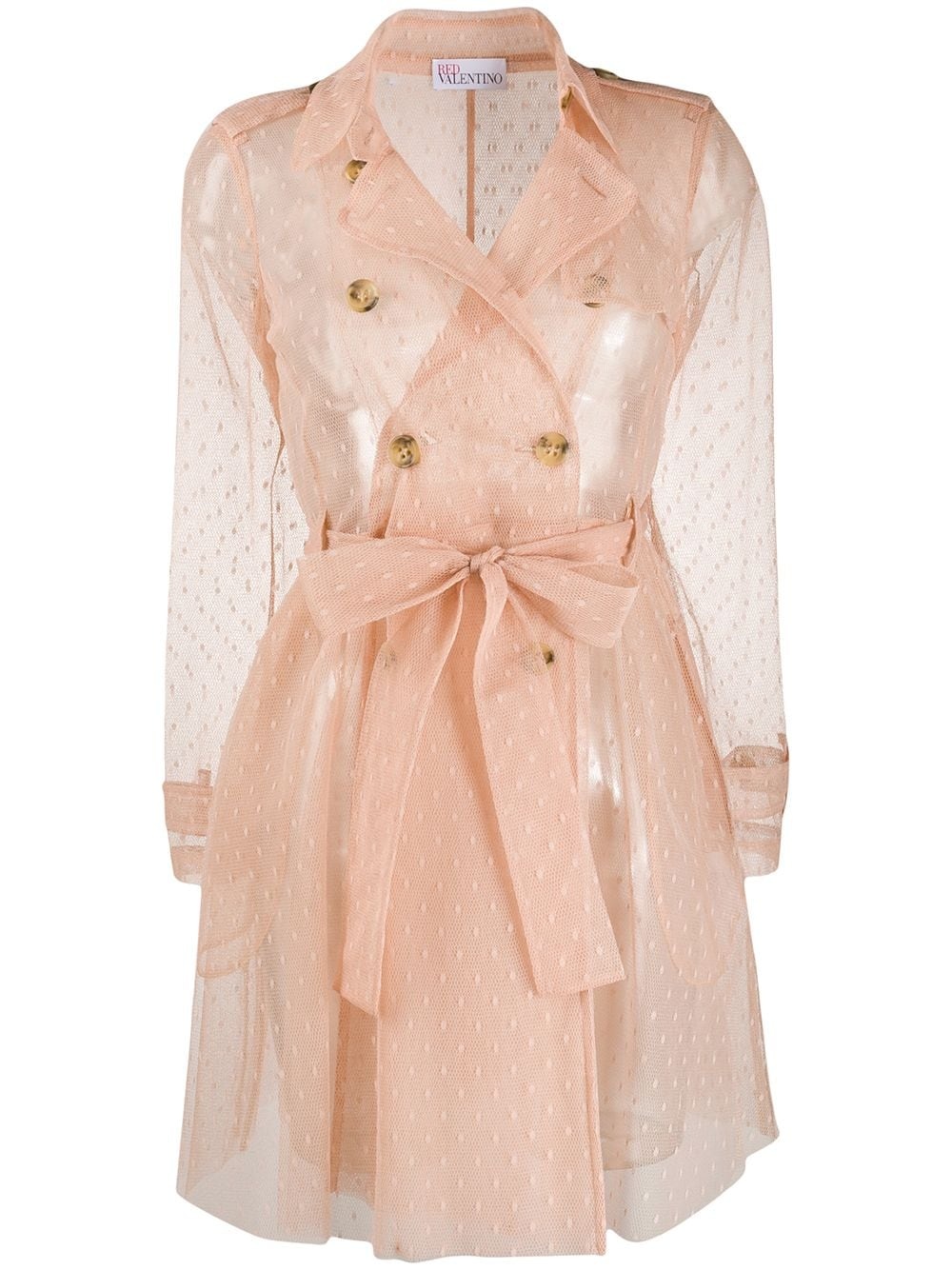 point d'Esprit tulle trench coat - 1