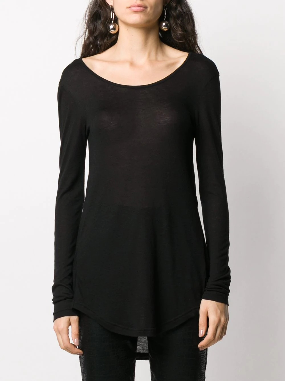 cut-out long-sleeved T-shirt - 3