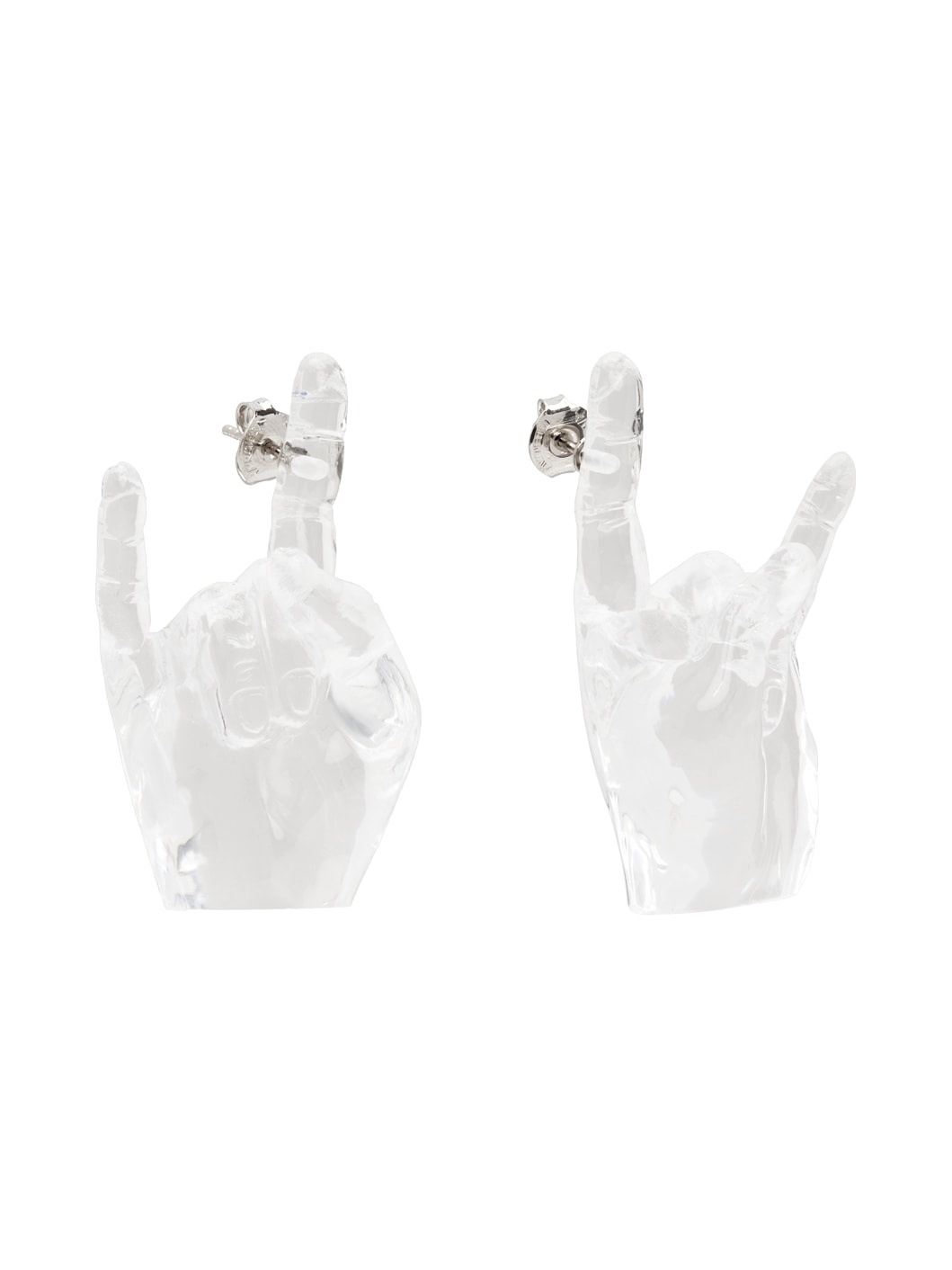 Transparent Midi Rock On Earrings - 2