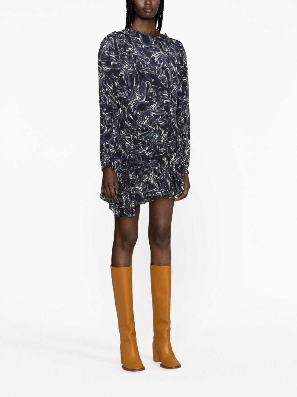 Tiphaine marble-print silk blouse - 2