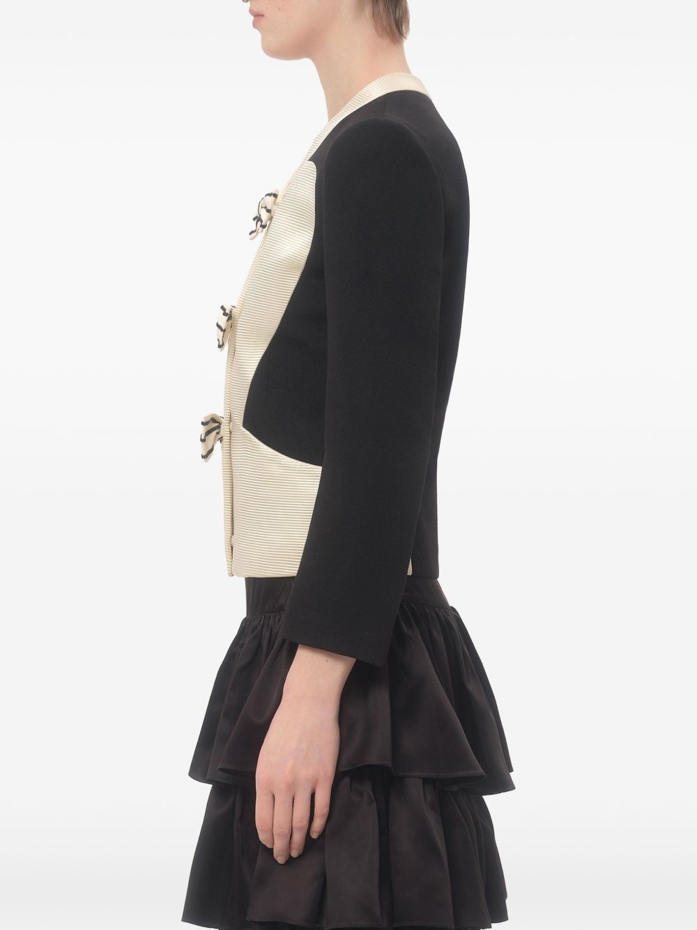 bow-detail jacket - 2