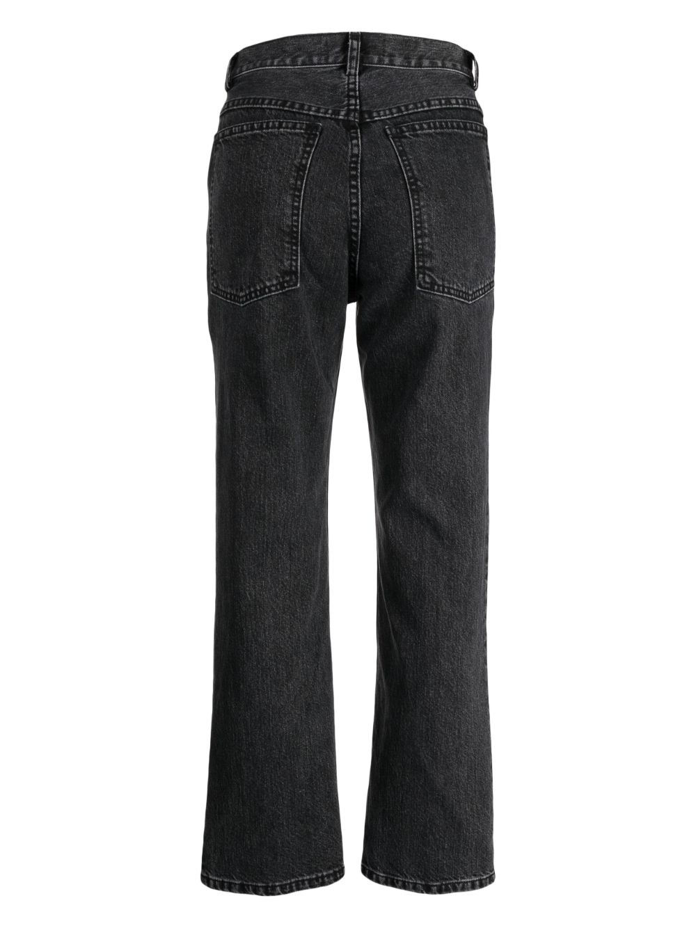 mid-rise flared faded jeans - 2