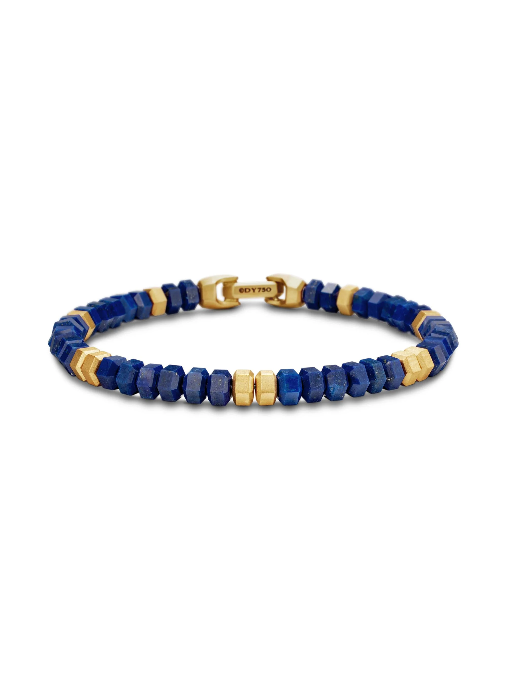 Men's Hex Bead Bracelet - Lapis Lazuli - 1