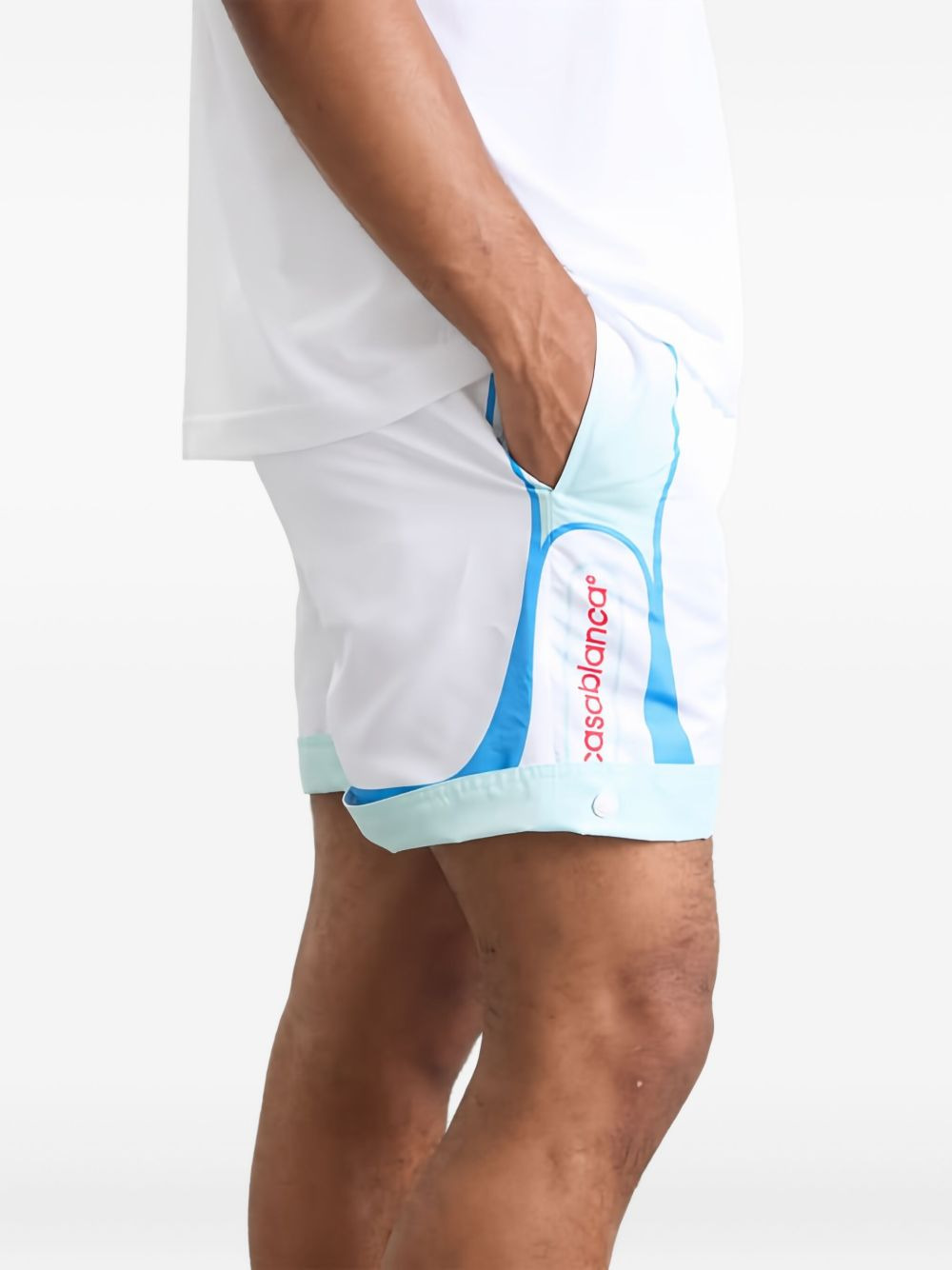 logo-print swim shorts - 2