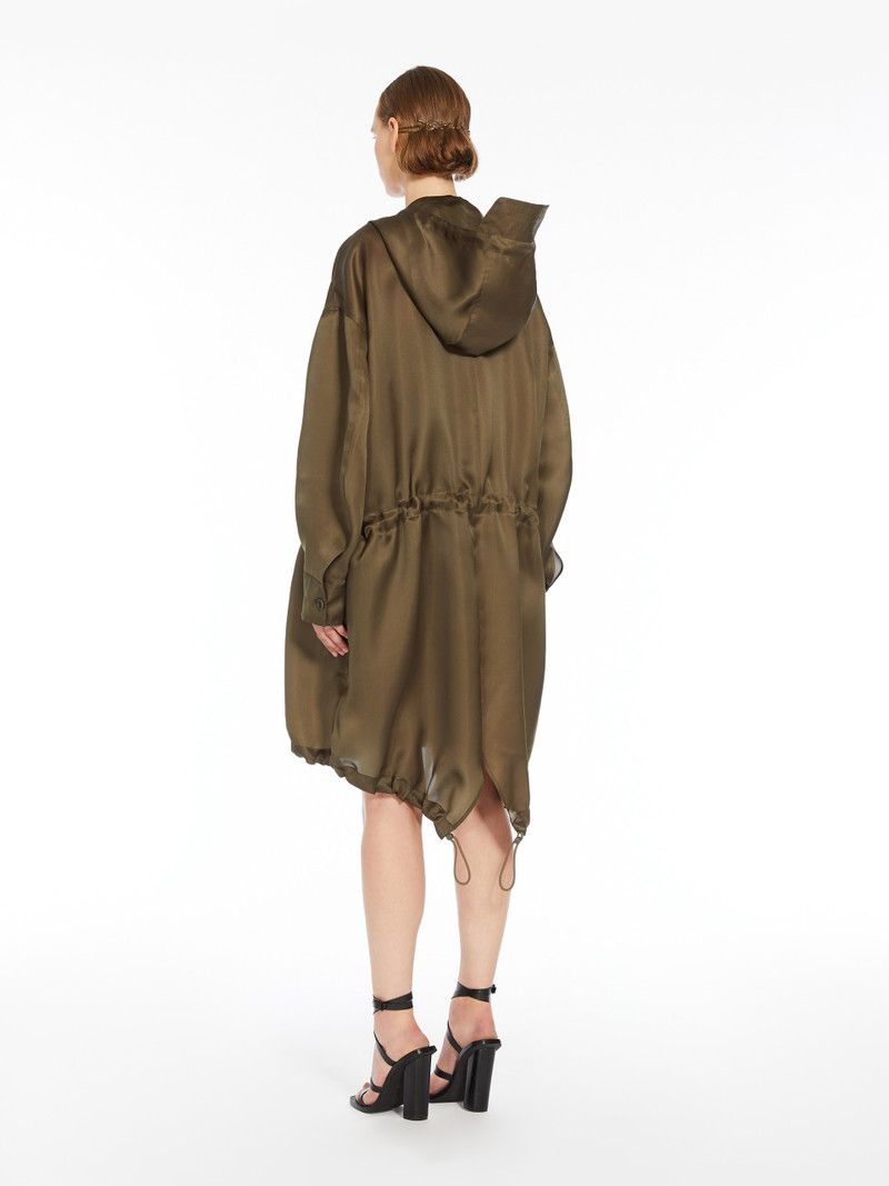 TAMBUTO Oversized silk organza parka 4