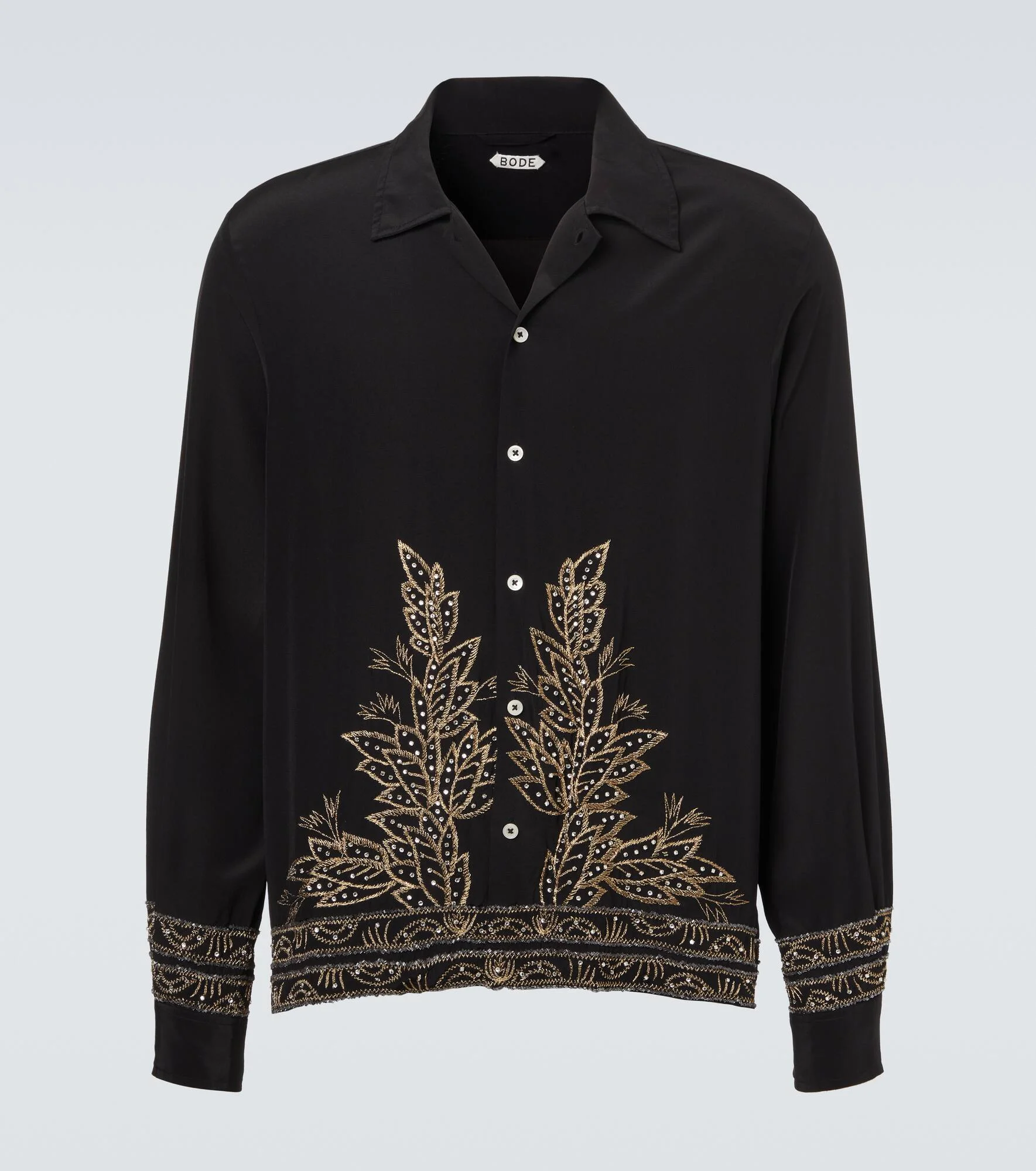 Beaded Epoque embellished silk shirt - 1