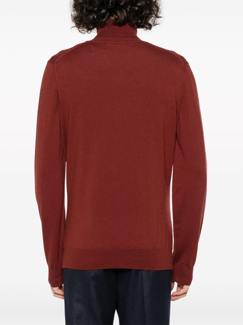 embossed-knit virgin-wool jumper - 4