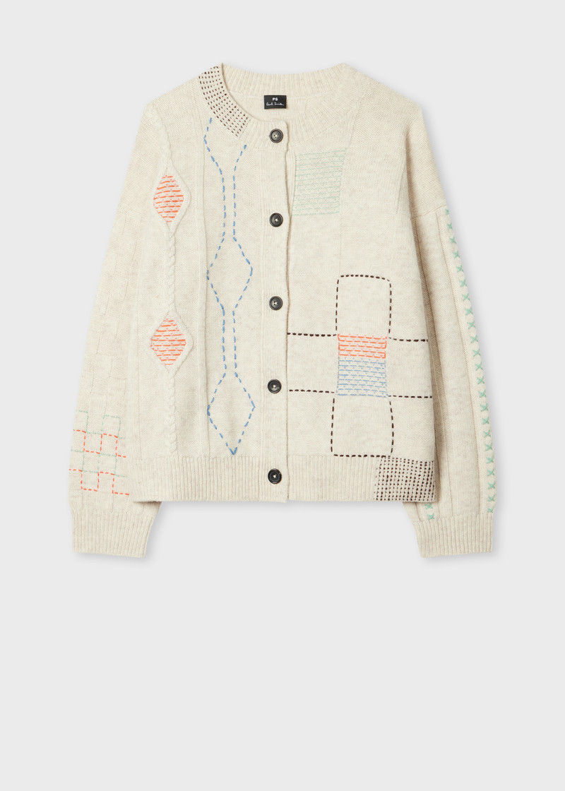 Women's Wool-Blend Patchwork Cardigan 1