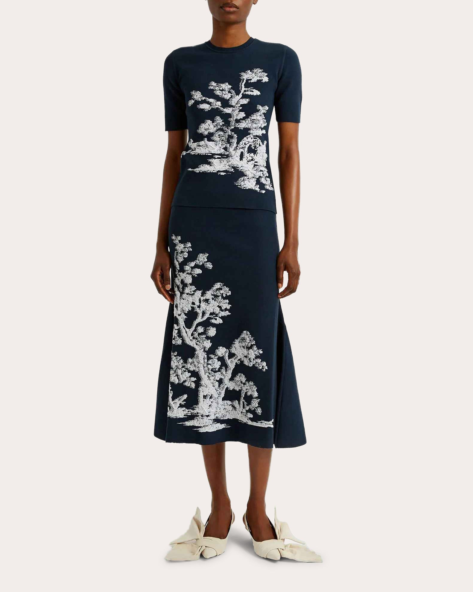 Floral Jacquard-Knit Top - 2