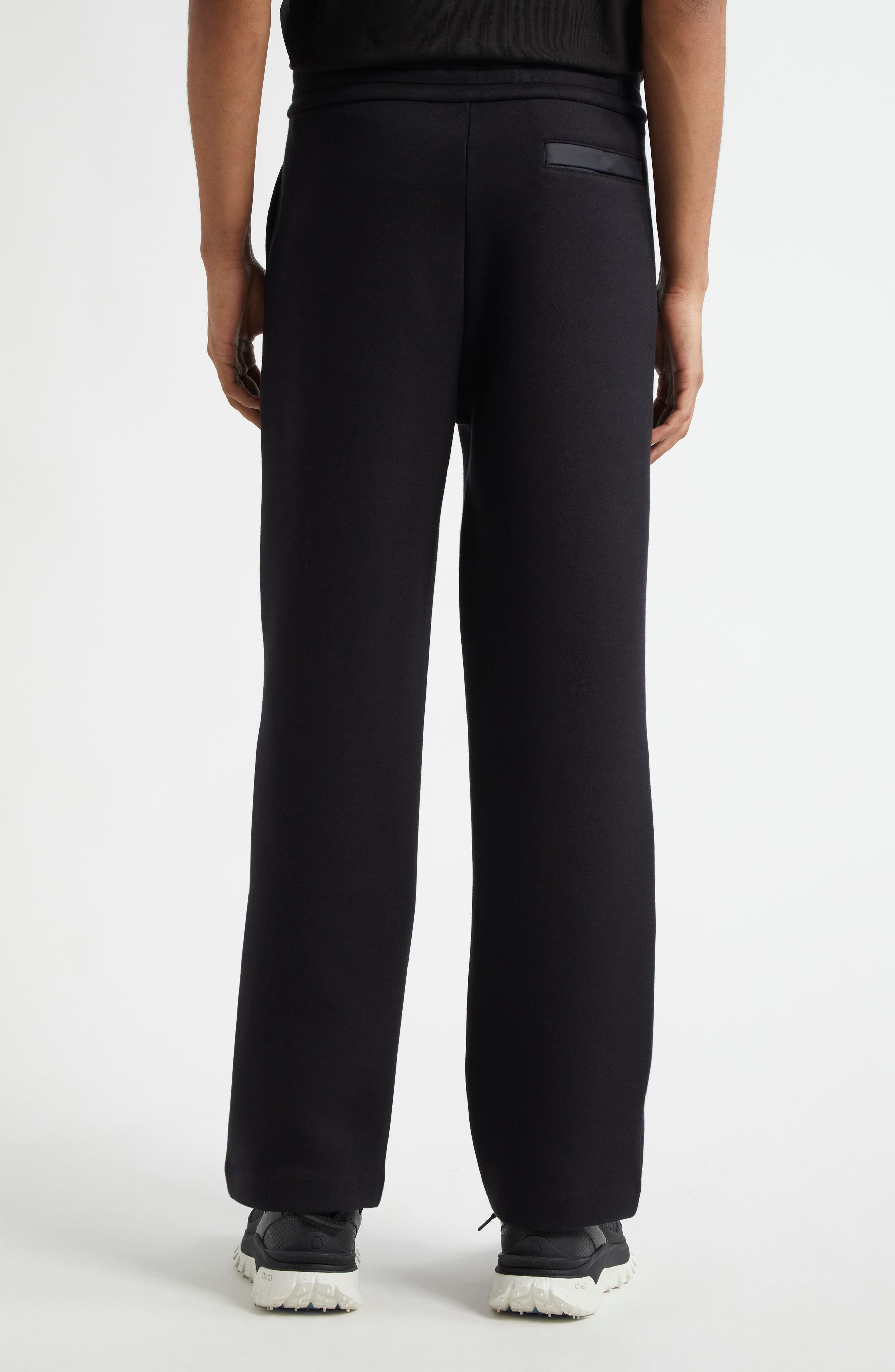 Moncler Logo Patch Pintuck Sweatpants in Black at Nordstrom - 2