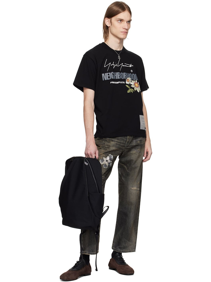 Yohji Yamamoto Black NEIGHBORHOOD Edition Short Sleeve T-shirt outlook