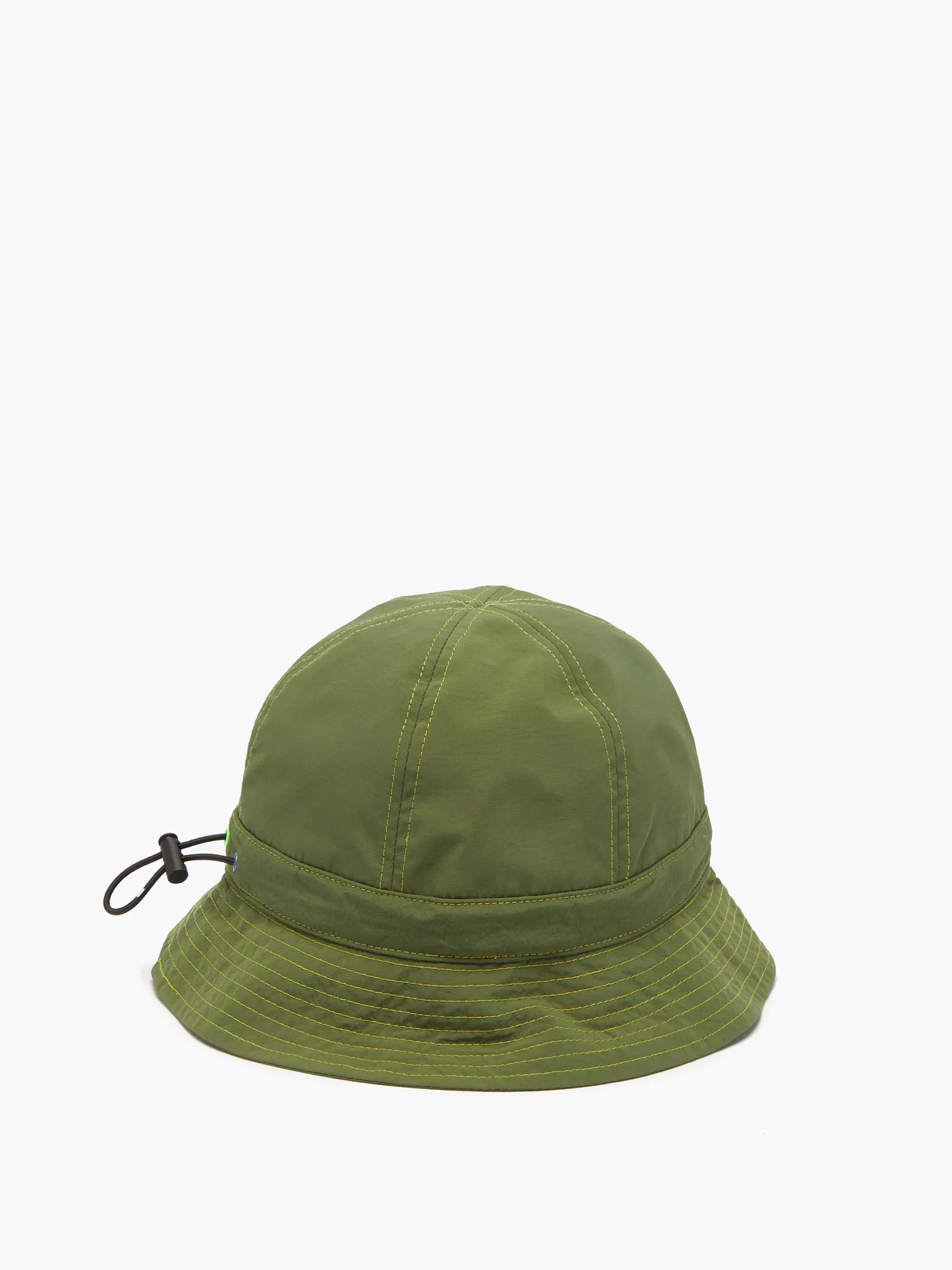 Topstitched drawstring bucket hat - 3