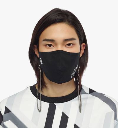 MCM Cubic Logo Cotton Face Accessory with Chain outlook