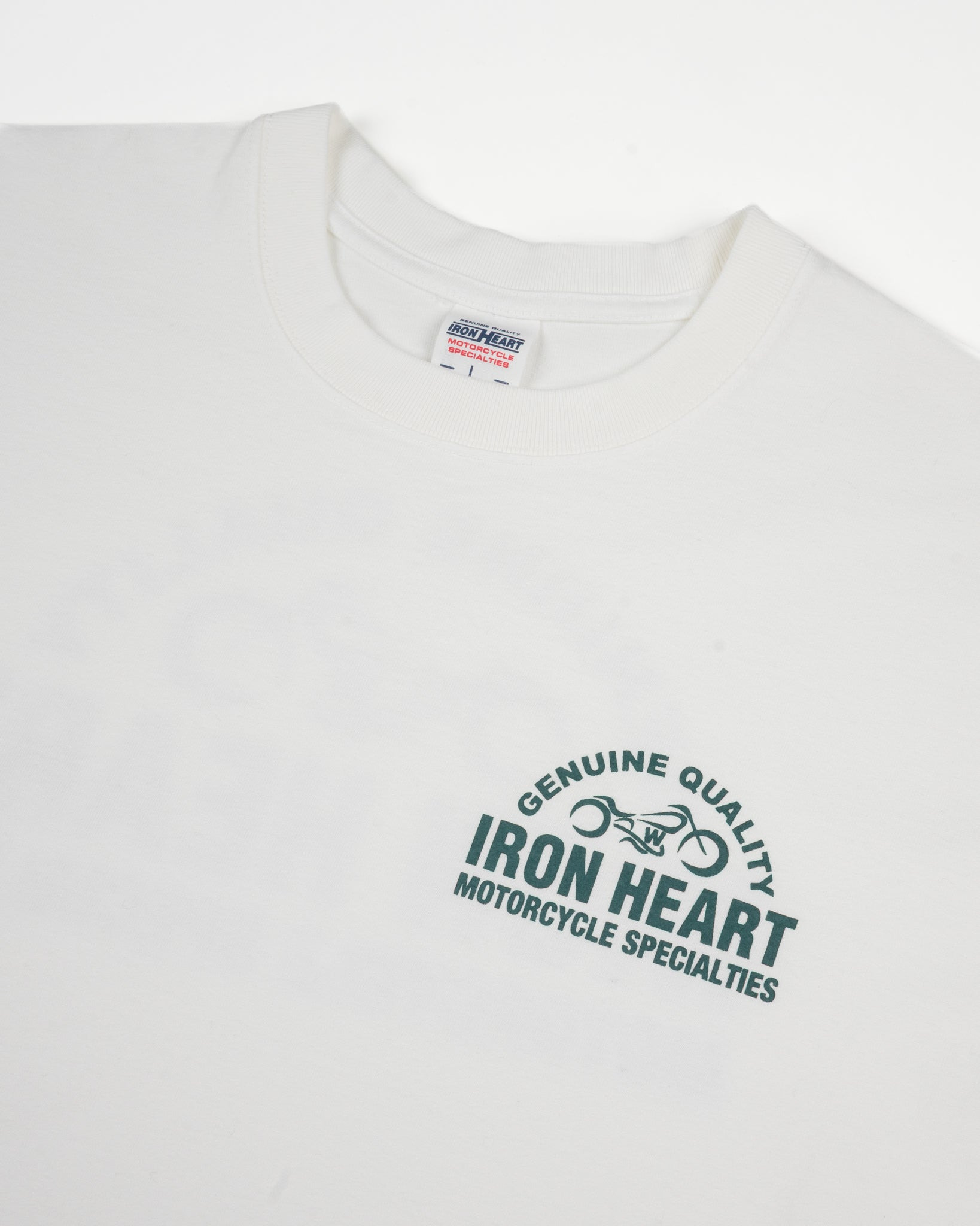 7.5OZ PRINTED LOOPWHEEL CREW NECK T-SHIRT - WHITE - 7