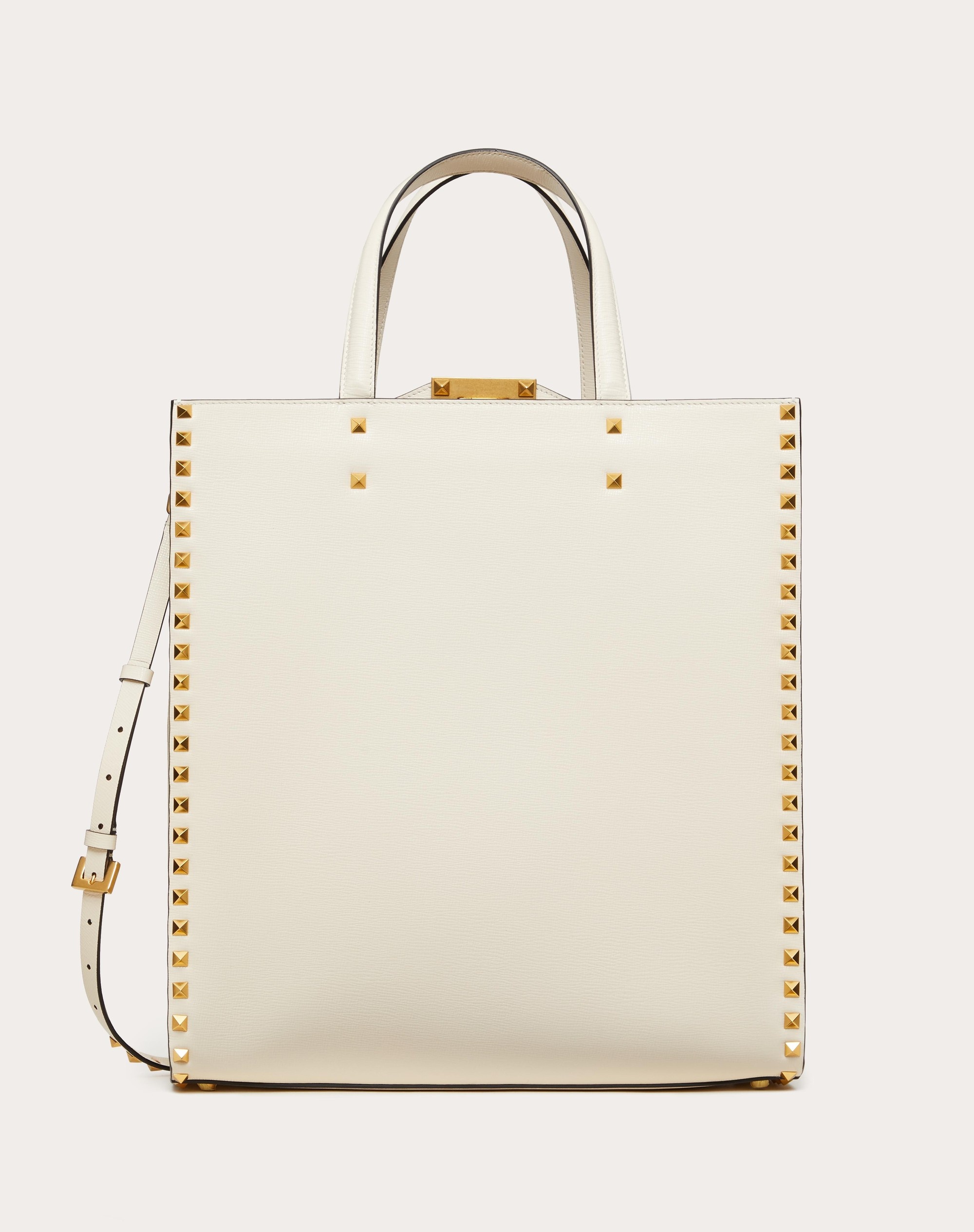 ROCKSTUD GRAINY CALFSKIN TOTE BAG - 1