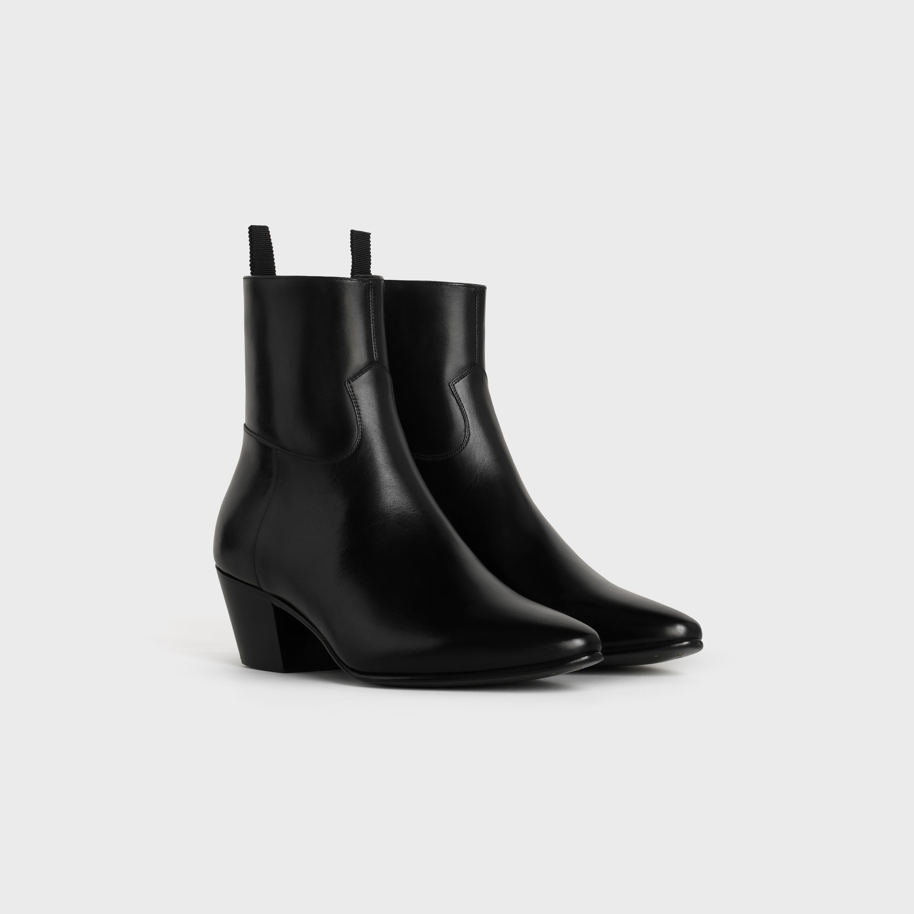 CELINE Celine Jacno Zipped Boot in Shiny calfskin | REVERSIBLE