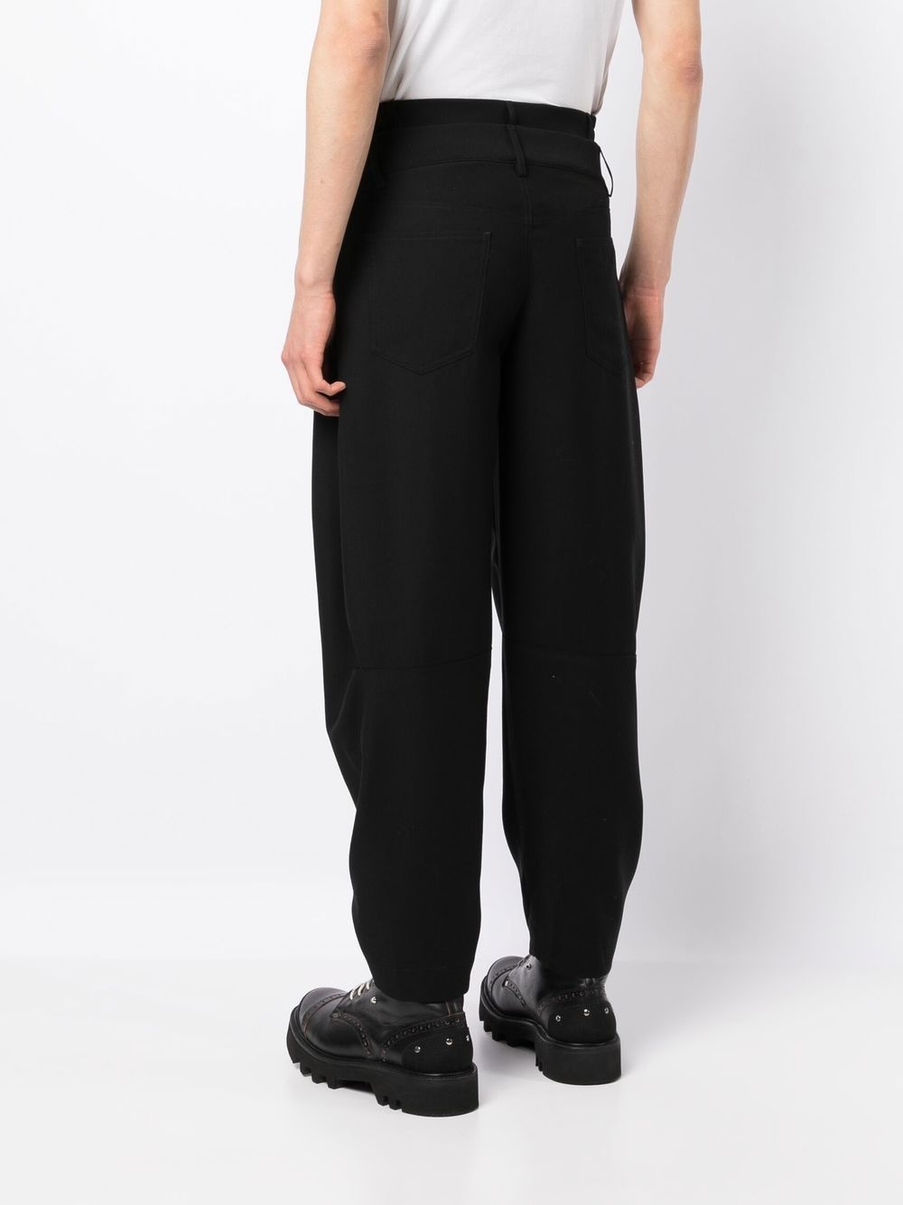 double-waistband tailored trousers - 5
