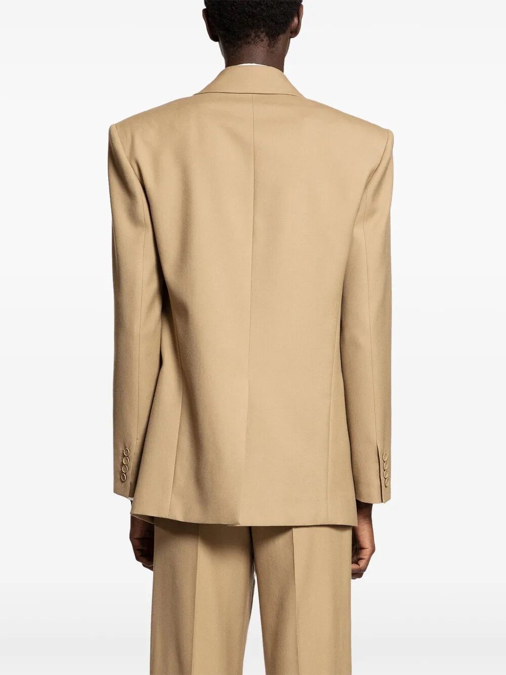 Wool Gabardine Single-Breasted Jacket - 4