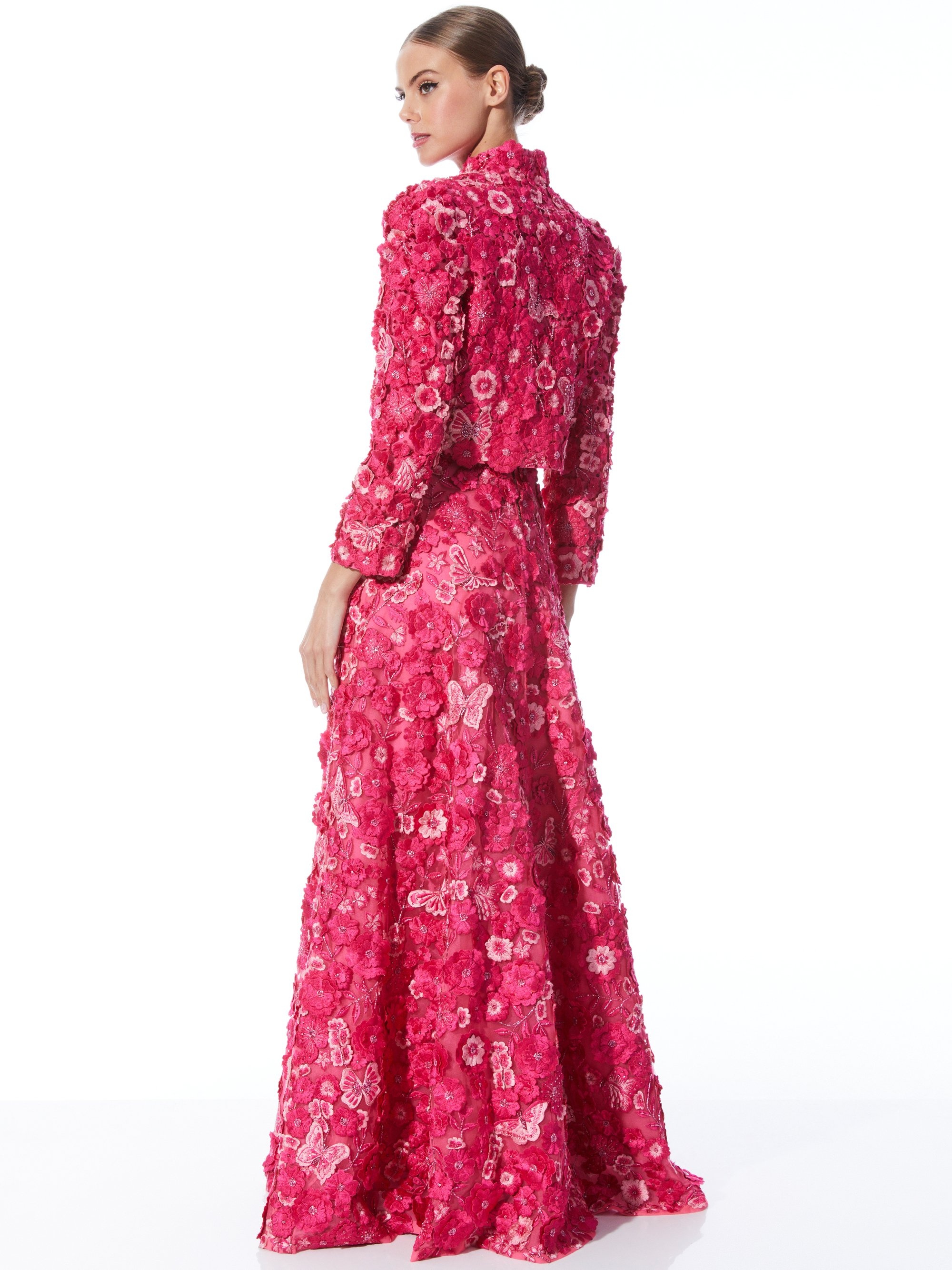 LORNA CROPPED FLORAL APPLIQUE JACKET - 3