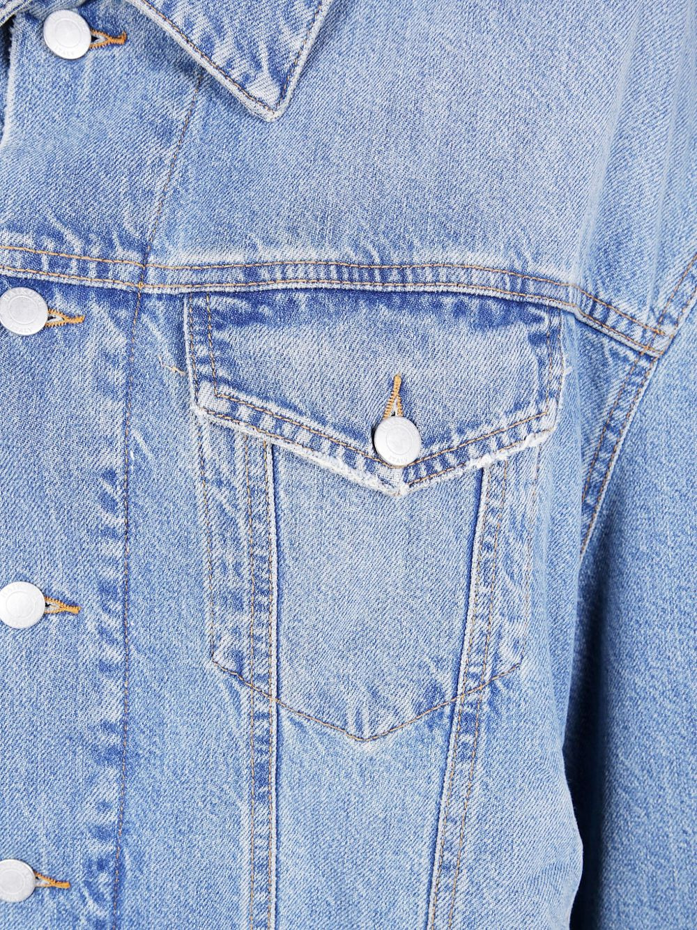 button-fastening denim jacket - 3
