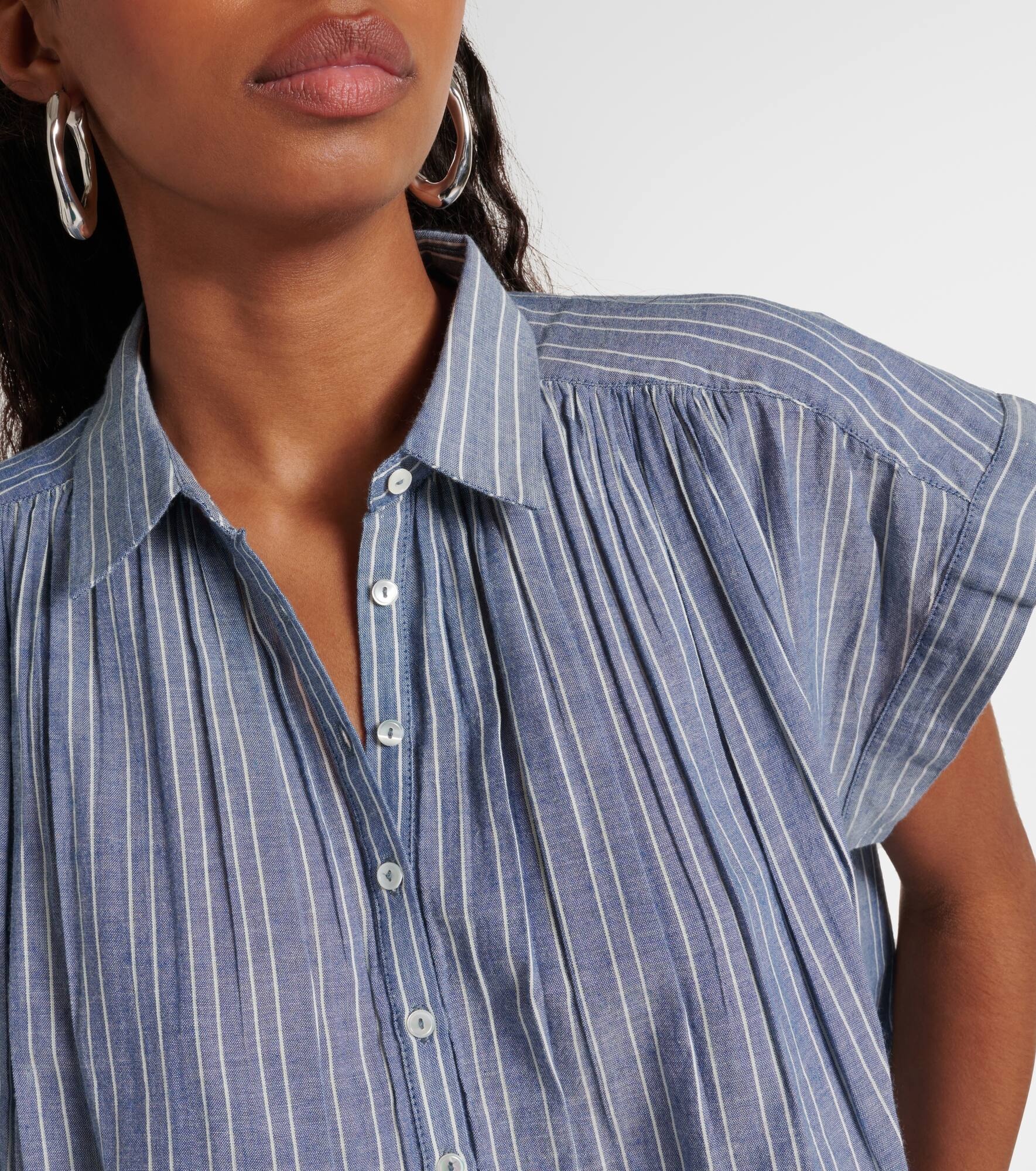 Normandy striped cotton blouse - 4