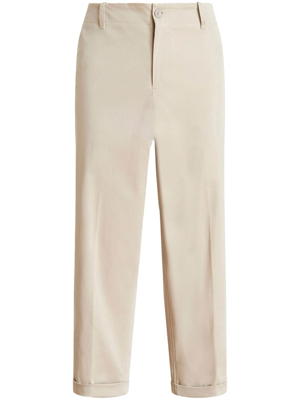 straight-leg cropped trousers - 1